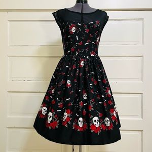 Hell Bunny skull and roses dress - Large